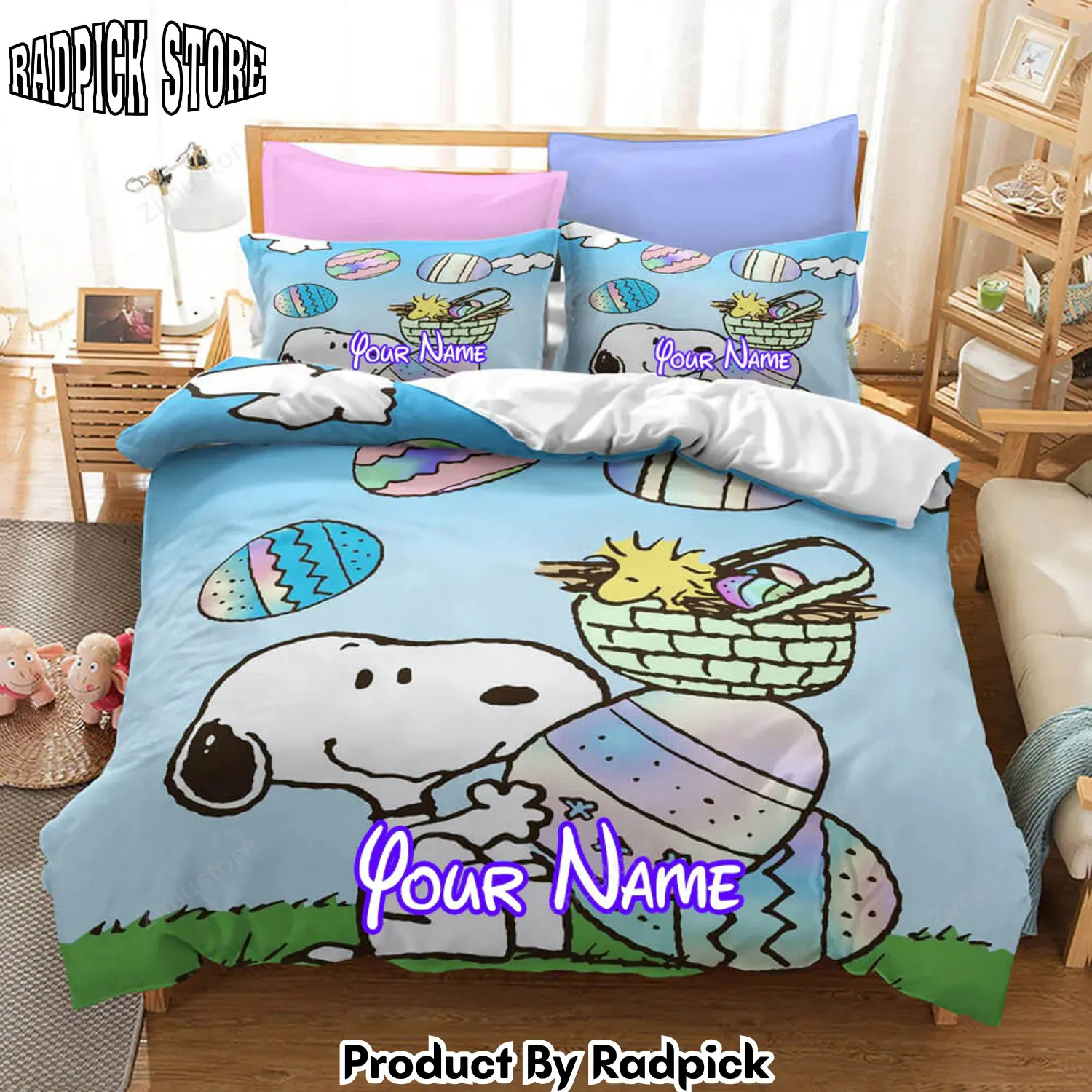 Radpick snoopy cosplay personalized name bedding set duvet cover without filler2232 rp3272225